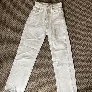 COPY - Zara, straight leg, button fly, back pockets, great fitting jeans.